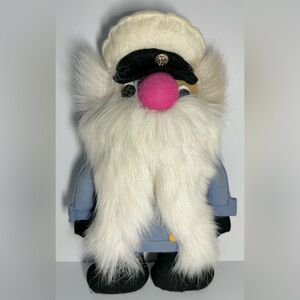 Plush Sailor with Pink Nose and Real White Reindeer Fur Beard